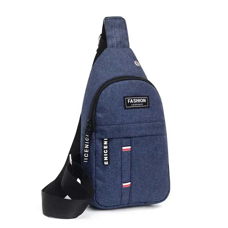 Men's fashionable, convenient, casual, waterproof, adjustable shoulder strap, large capacity waist bag suitable for outdoor acti