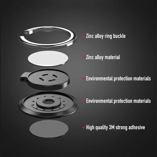 Finger Ring Holder Stand Grip 360 Rotating For Mobile Phone Car Magnetic Mount Phone Back Sticker Pad Unniversal Bracket
