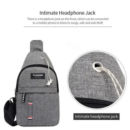 Men's fashionable, convenient, casual, waterproof, adjustable shoulder strap, large capacity waist bag suitable for outdoor acti