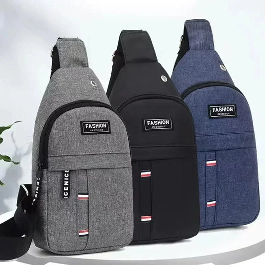Men's fashionable, convenient, casual, waterproof, adjustable shoulder strap, large capacity waist bag suitable for outdoor acti